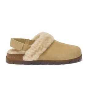 ZARA Faux Sheepskin Lined Suede Slippers